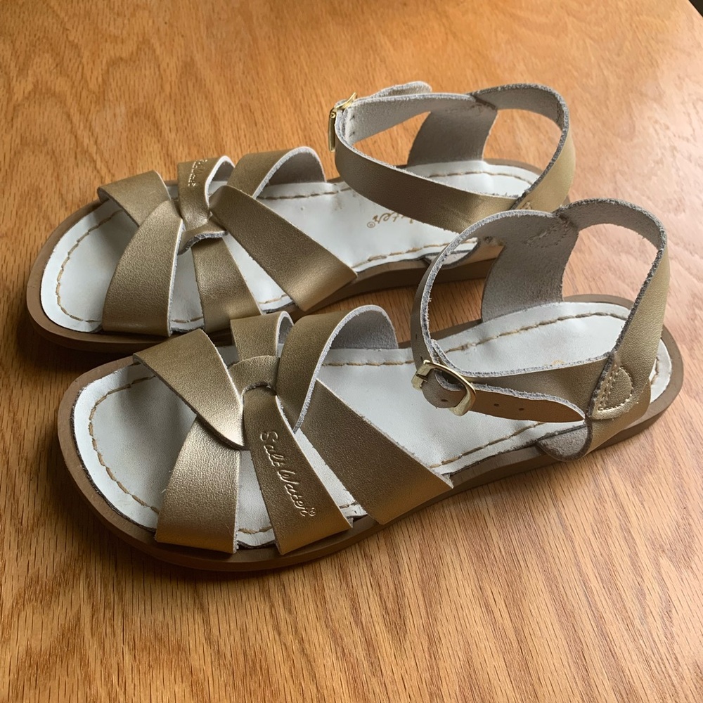 Gold Salt Water sandals by Hoy